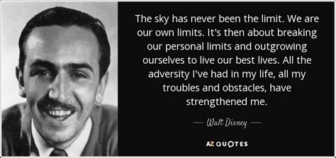 walt disney quote  sky     limit