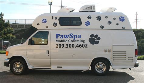 paw spa mobile dog grooming visual horizons custom signs