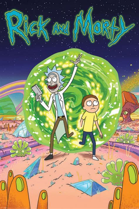 rick and morty posters rick and morty portal poster pp34064 panic