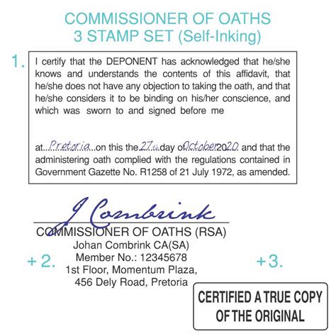 commissioner  oaths  stamp set  inking afg designs