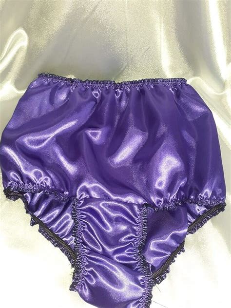 Briefs Double Lined Satin 8 28 Ladies Cd Tv Adult Shiny Panties