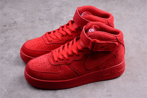 mens  wmns nike air force  mid gym red