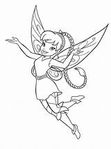 Coloring Tinkerbell Disney Pages sketch template