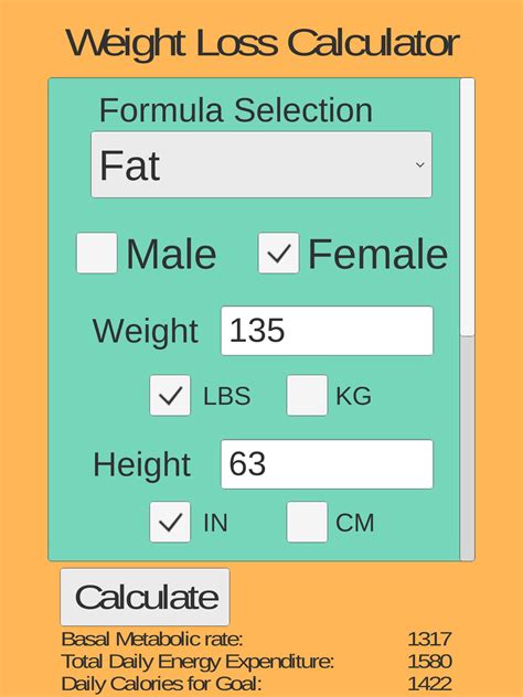 weight loss calculator apk  android