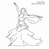 Dancer Belly Color Coloring Pages Drawings Own Sharqi Raqs Drawing Dancers Middle Webdesign Website Choose Board Inkspired Musings sketch template