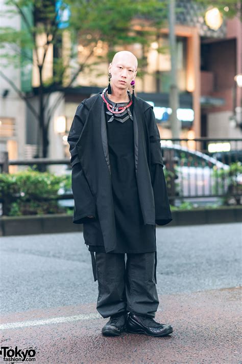 japanese musician and model s all black street style w