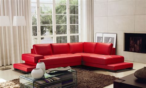 red sofa set black design