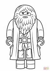 Coloring Lego Pages Hagrid Minifigure Rubeus sketch template