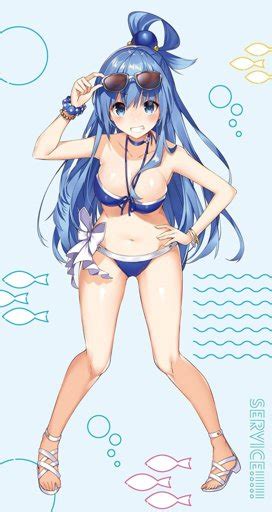 Rule 34 Aqua Konosuba Bikini Blue Hair Goddess Kono