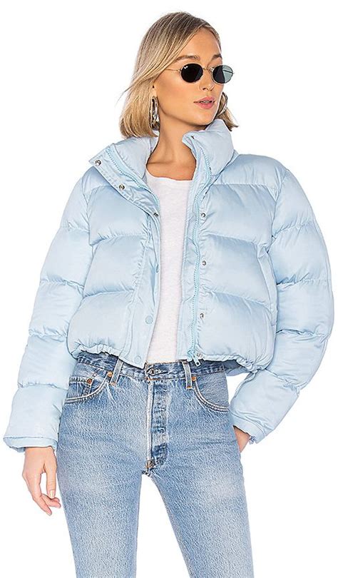 cool baby blue puffer coat puffer jacket outfit womens fashion jackets blue puffer jacket