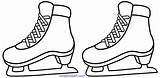 Coloring Skates Ice Pages Clip Cute sketch template