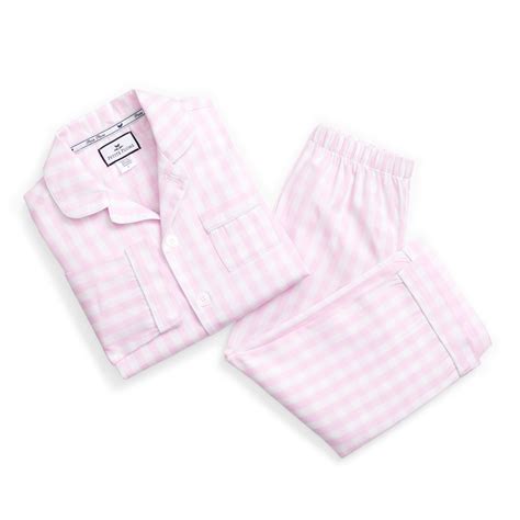 pink gingham pajama set pajama set classic pajamas pink gingham