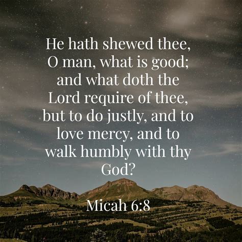 Micah 6 8 Kjv Biblical Verses Bible Scriptures Micah 6 8 King James