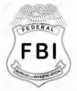 Fbi Coloring Badge Isolated Criminals Agents Arresting sketch template