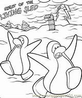 Sliding Pintar Penguins Puffle sketch template
