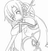 Sword Asuna Sketchite Getcolorings sketch template