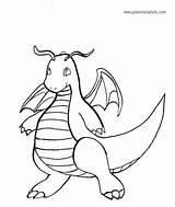 Pokemon Coloring Dragonite Dratini Pages Getdrawings Drawing sketch template