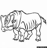 Coloring Prehistoric Pages Embolotherium Mammals sketch template