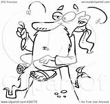 Clipart Man Old Wise Stinky Sitting Hill Illustration Line Royalty Rf Ron Leishman sketch template