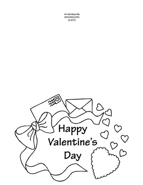 valentine card coloring pages