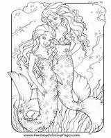 Mermaid Coloring Pages Mermaids Adults Detailed Printable Games Colouring Mako Realistic Color Barbie Adult Tail Beautiful Print Ocean Fantasy Popular sketch template