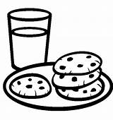 Cookies Coloring Pages Chocolate Chip Cookie Milk Clipart Plate Drawing Colouring Collection Jar Pancake Kids Drinks Chips Library Printable Graphic sketch template