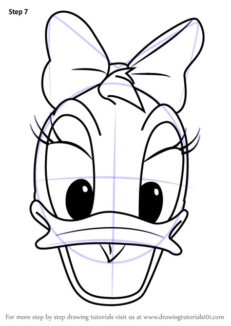 Learn How To Draw Daisy Duck Face From Mickey Mouse