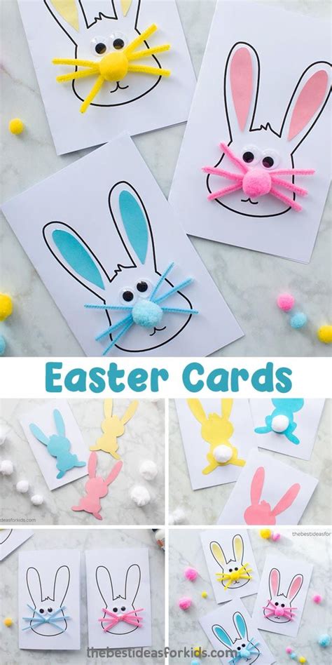 easter bunny card   ideas  kids kids easter cards easter