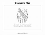 Coloring Flag Oklahoma State Pages sketch template