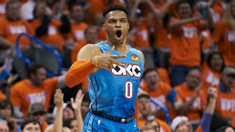russell westbrook hailed  leading thunder  win sporting news