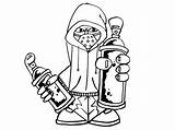 Graffiti Gangster Cartoon Drawing Spray Characters Draw Character Drawings Paint Sketch Cholo Cool Monster Clipart Ghetto Cans Gangsta Simple Gta sketch template