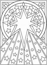 Coloring Pages Stars Moon Sun Adults Star Adult Printable Kids Color Mandala Celestial Drawing Phases Colouring Dover Space Starburst Sheets sketch template