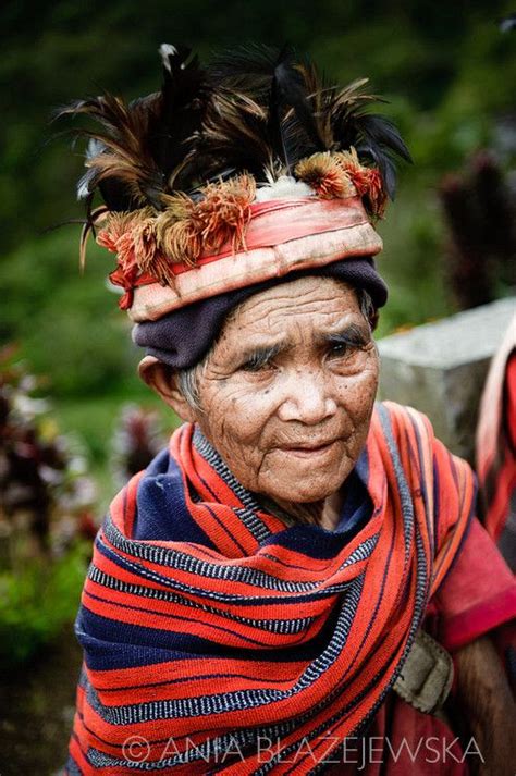 The Philippines Banaue Elderly Ifugao Man Wearing A Traditional