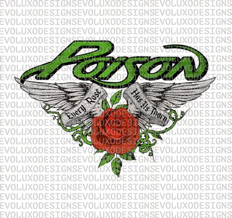 poison  rose   thorn distressed logo digital etsy