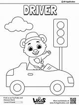 Coloring Driver Printable Pages Kids Taxi Car Drive sketch template