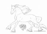 Friesian Horse Deviantart Lineart Drawing Coloring Pages Line sketch template