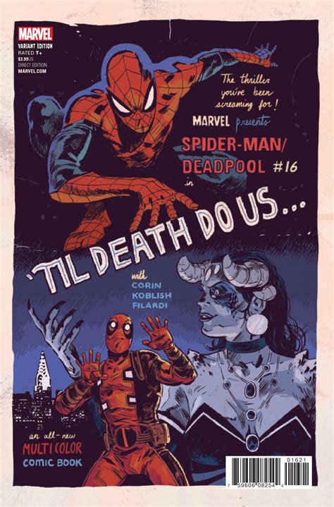 spider man deadpool 16 walsh poster cover fresh comics