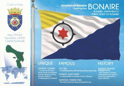 journey  postcards flags   world bonaire