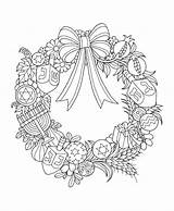 Coloring Wreath Hanukkah Colorit Ty Kranz Upgrade sketch template