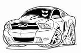 Coloring Mustang Car Pages 1969 Printable sketch template