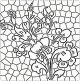 Stained Glass Patterns Coloring Painting Pages Simple Flower Outline Drawing Medieval Pattern Peacock Printable Window Guide Popular Kids Comments Coloringhome sketch template