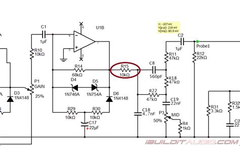 guitar preamp circuit diagram    diagram