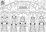 Thomas Coloring Toby sketch template