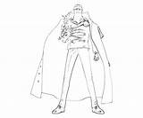 Akainu Piece Uniform Coloring Pages Printable sketch template