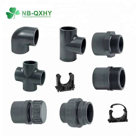 plastic equal tee pipe fitting pn16 pvc din standard with good price