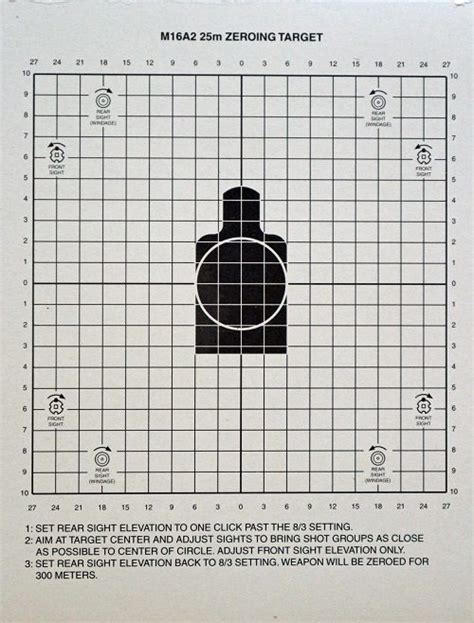 M16a2 Rifle Targets 25 Meter Target Tj Target