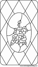 Stained Glass Roses sketch template