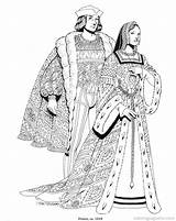 Coloring Pages Renaissance Clothing Adults Colouring Coloriage Kids Chinese History Printable Book Medieval Mode Princess Prince Comments Sheets Fun Costume sketch template