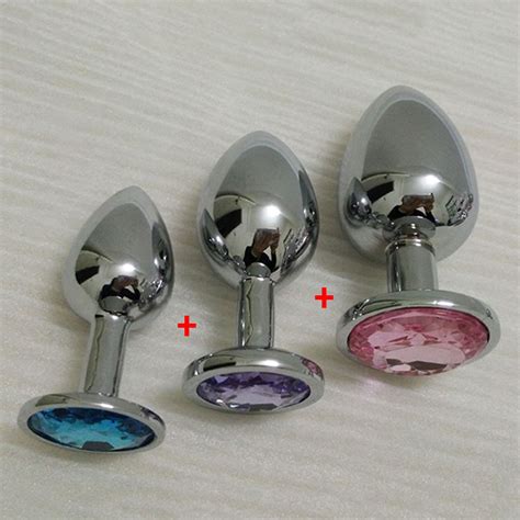 3 Sizes Small Medium Big Stainless Steel Anal Plug Set Consoladores