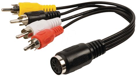 avk  audio video kabel  cinch stecker auf  pol din stecker bei reichelt elektronik